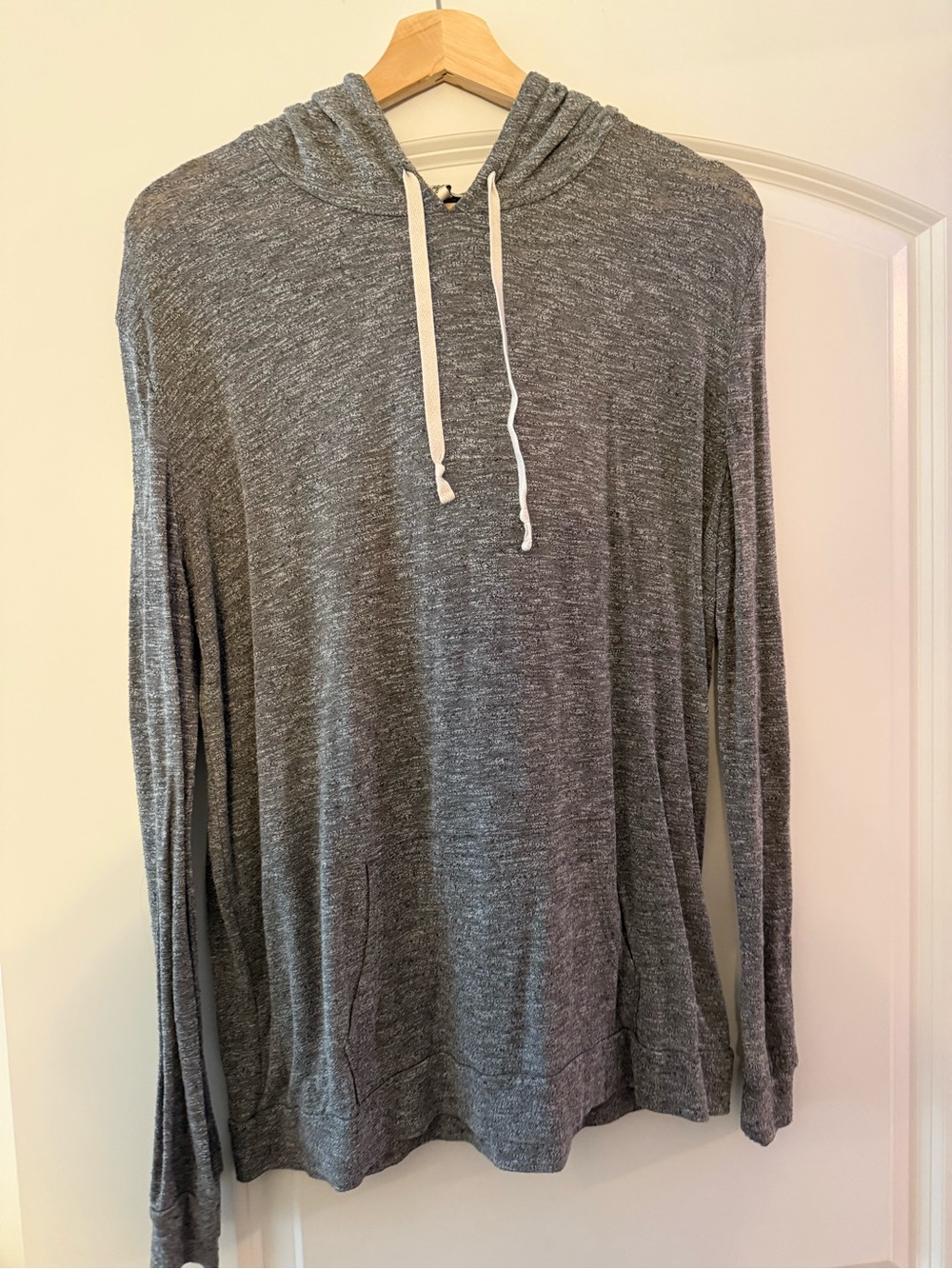 Express Gray Lightweight Hooded Pullover